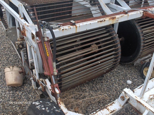 Photo of a non selective machine for harvesting asparagus. Pasco Wa.